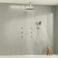 thumbnail image 4 of Boyel Living Rain Mixer Shower Faucet Set Ceiling Mount 12'' Rainfall 3 Function Thermostatic Shower System with 6 Body Jets,Brushed Nickel, 4 of 8
