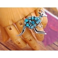 thumbnail image 4 of Alilang Antique Silvery Tone Synthetic Aquamarine Australian Kangaroo Statement Ring, 4 of 4