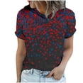 thumbnail image 5 of NSLGXD Women's 250th Anniversary Usa Shirt Round Neck Short Sleeve 4th of July Shirts Dressy Casual Holiday Graphic Tees S-3XL, 5 of 7
