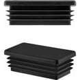 thumbnail image 2 of 5 piezas. Tapón para tubo rectangular 50x25 mm Tapones de plástico negros, 2 of 5