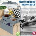 thumbnail image 6 of FUYGRCJ Couch Cup Holder Tray Silicone Sofa Armrest Tray with Side Pockets Anti Spill and Anti Slip Couch Caddy Large Capacity Sofa Armrest Organizer for Holding Cups Drinks Remote Phones and Snacks, 6 of 11