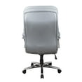thumbnail image 5 of Office Factor Leather Office Chair, Fully Adjustable Big and Tall Office Chair, Swivel Office Chair with Castor Wheels, 500 Lbs Rated Leather Executive Chair (Gray), 5 of 6