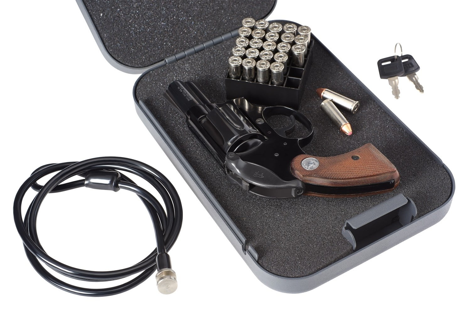 SnapSafe 75220 Lock Box Keylock Pistol Safe Key 11.5" x 8.5" x 2.5" 16 Gauge Steel Black