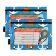 thumbnail image 2 of ALAZA 2 Pack Pencil Pouch Blue Anchors Pencil Case for 3 Ring Binder Clear Window Pencil Bag Organizers, 2 of 6