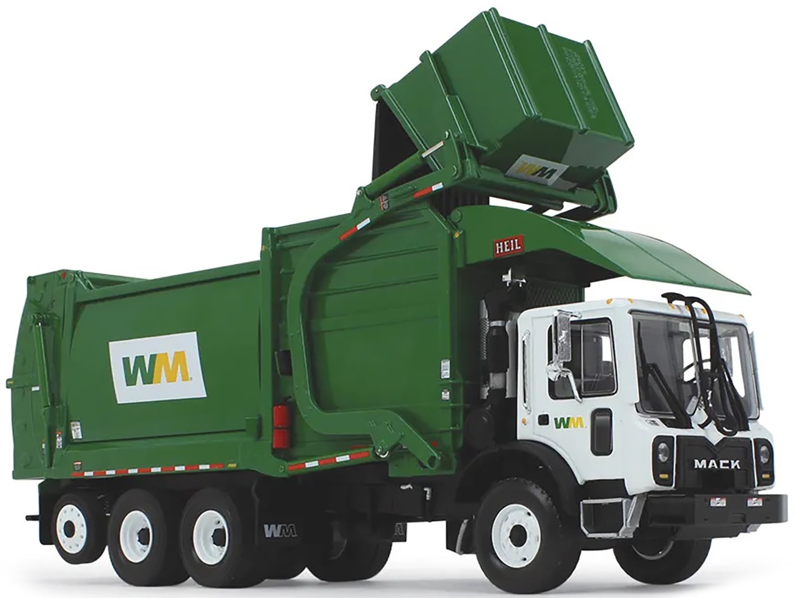 Toy Garbage Truck Wm Mack Side Loader And Bins Home Alqu