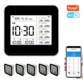 thumbnail image 1 of Tignapoo Moniteur de Température et d'Humidité WiFi Intelligent 13-en-1 avec Écran TFT 2.8 Pouces, 5 sous-Unités, Batterie Intégrée, Matériau ABS Blanc, Contrôle TuyaAPP, 1 of 7