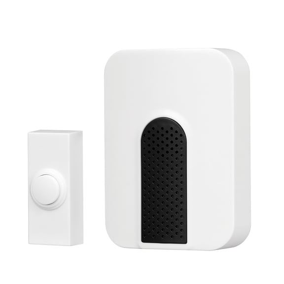 Heath Zenith Heath Zenith White Plastic Wireless Battery-Operated Doorbell Kit