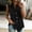 Black, variant on Womens Sleeveless Button Front Blouse - Notched Lapel Collar Cotton Blend Top for Work Casual, Blue,Size M