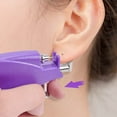 thumbnail image 4 of Reusable Ear Piercing Gun Kit Professional Body/Nose/Lip Piercing Set, Includes 6 Pairs Stud Earrings & 10 Gun Studs for Home Use (Purple), 4 of 7