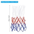 thumbnail image 2 of Uxcell 18.5" 5.5mm Polyester Basketball Hoop Rim Net Replacement, White Red Blue 4 Pack, 2 of 6
