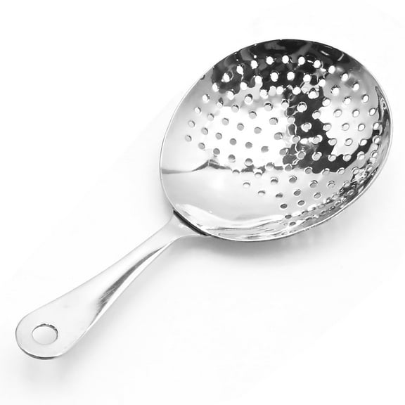 Single Silver Stainless Steel Cocktail Strainer, Julep Strainer, Suitable for Home or Commercial Bar