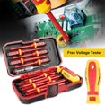 thumbnail image 2 of Juego de destornilladores Juego de 13 destornilladores aislados CR-V de alto voltaje 1000 V Destornillador magnético Phillips ranurado Torx duradero Herramienta manual, Kit de herramientas de reparaci, 2 of 5
