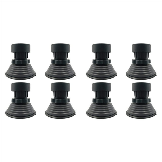 8X Support de Machine à Laver Hauteur Réglable Anti-Vibration Patins pour Laveuse et Sécheuse, 8 x Tapis Antidérapants, Gris