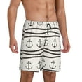 thumbnail image 2 of Naloa Anchors and Ropes Men's Short Pajama Pants, Lounge Comfort Shorts with Elasticized Waistband and Side Pockets - XX-Large, 2 of 9