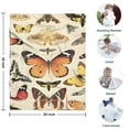 thumbnail image 4 of Beige Butterfly Moth Pattern Blanket,Comfortable Soft Flannel Throw Blanket,All Season,Warm Lightweight Blankets for Sofa Bed Couch Living Room Chair,30"x40", 4 of 4