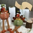 thumbnail image 2 of Thanksgiving Stuffed Turkey Doll Decor Thanksgiving Tabletop Decoration Exquisite Handmade Turkey Doll Kit for Autumn Fall Thanksgiving Home Decor Plush Doll for Autumn Harvest Home Table Ornaments, 2 of 9