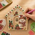 thumbnail image 4 of Christmas 3D Gingerbread House Pearl Art Craft Kit, Sparkling Diamond Wooden House Diy Craft Set Colorful Full Drill Holiday Hanging Decor for Xmas Tree Table Mantel Shelf Kitchen Home Garden Gift, 4 of 6