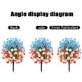 thumbnail image 6 of Patriotic Decorations 4th of July Decor Red White Blue Flowers Artificial Topiaries Patriotic Flowers Decor 22" Artificial Petunia Topiary with American Flags for Memorial Day and Yard Decor, 6 of 6