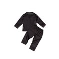 thumbnail image 2 of Kids Satin Pajamas Set Long Sleeve Satin Silk PJS Set Button-Down Sleepwear Nightwear Loungewear 2 Pieces, 2 of 4
