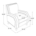thumbnail image 6 of Powell Hank Faux Leather Push Back Recliner, Gray, 6 of 14