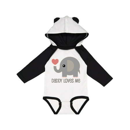 

Inktastic Daddy Loves Me Gift Baby Boy or Baby Girl Long Sleeve Bodysuit