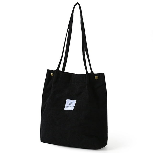Sonducket Bolso de pana para niña, bandolera de moda, bolsas portátiles para botellas de agua para teléfono móvil, viajes al aire libre, Bolsas de mensajero y de hombro Negro