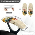 thumbnail image 6 of Xoenoiee Rooster Chicken Print 3 Pieces Office Chair Cover with Armrest Pad Covers, Sunflower Daisy Butterfly Waterproof Dining Chair Cover Soft Desk Computer Chair Slipcover with Elastic Edge, L, 6 of 6
