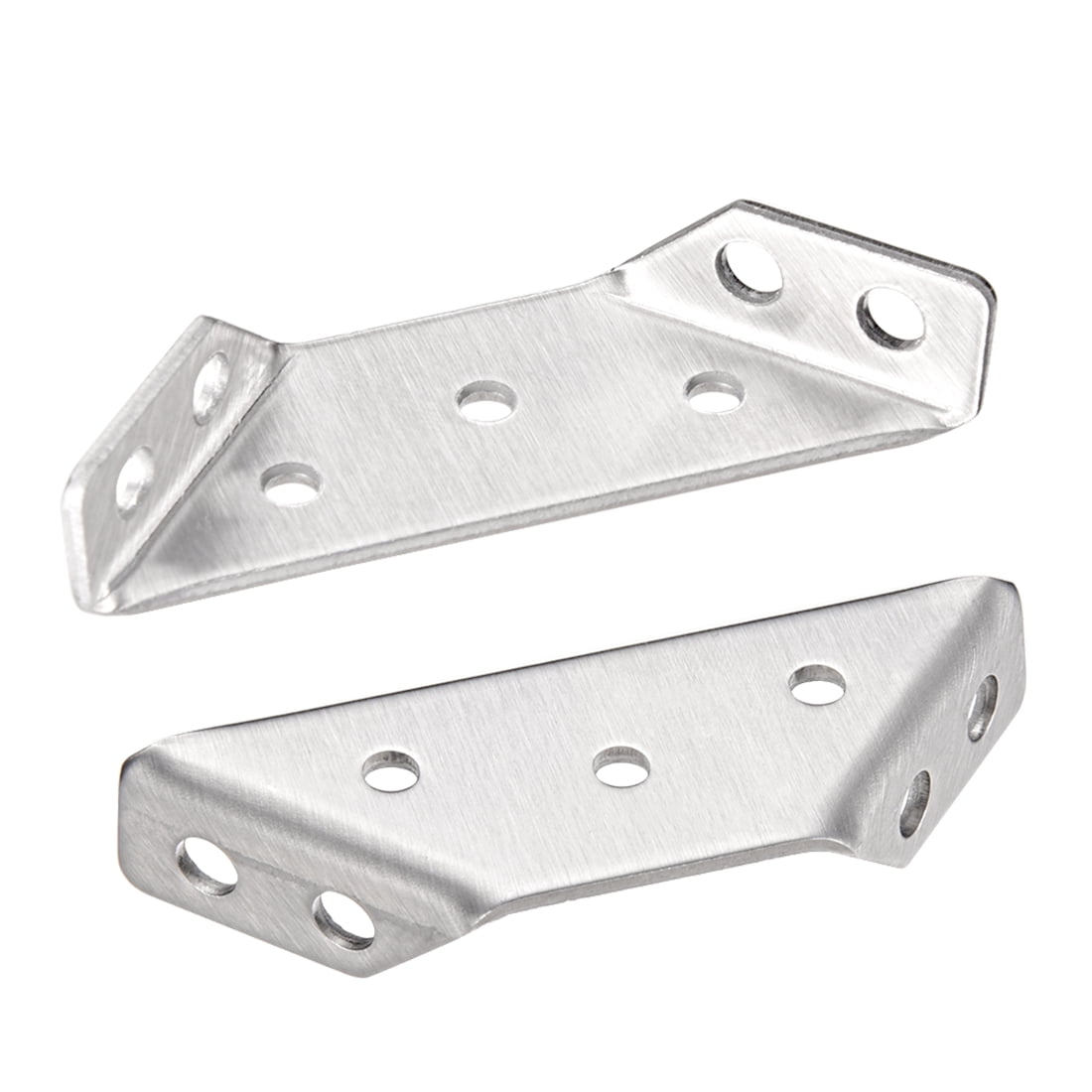 Uxcell Cabinet Cupboard Stainless Steel Flange Corner Brace Angle Brackets 20pcs