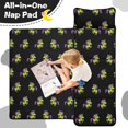 thumbnail image 4 of Unicorn and Green Black Pattern Teens Toddler Nap Mat with Pillow, Sleeping Mat Bag for Preschool Daycare 59"x22", 4 of 6