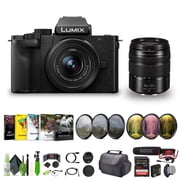Panasonic Lumix G100D 4K Mirrorless Vlogging Camera For Video, Photography with 12-32mm Lens and G Vario 45-150mm, Youtube Vlogger Bundle with Flexible Tripod + Cleaning Kit + Vlog Accessories