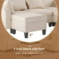 thumbnail image 6 of LuxyHoom 106.5"Merax Modern Sectional Sofa with Movable Storage Ottoman,Convertible 6-Seat L-Shape Corner Sectional Sofa Couch,U Shaped Sectional Sofa for Living Room,Apartment,Beige, 6 of 7