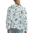 thumbnail image 7 of Xecao Winter Wonderland Light Blue Pattern Hoodies for Women Sweatshirts Long Sleeve Sweatshirts Pullover Outfits with Pocket-Medium, 7 of 7