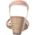 thumbnail image 5 of Womens A35 Gillee Ankle Strap Wedge Sandals, Dusty Rose Snake, 8 US, 5 of 6