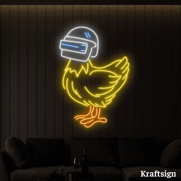 Craftnamesign Cool Chicken Neon Sign, Chicken Shop Decor, Farm LED Sign