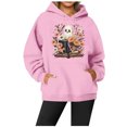 thumbnail image 2 of WEAIXIMIUNG Sweat-Shirt pour Femmes Graphique Tendance Décontracté Col Rond avec Poche Imprimé Hoodie, 2 of 3