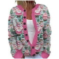 thumbnail image 1 of Cardigan de Noël pour Femmes, Veste Imprimée Chance, Mode Décontractée Confortable, 1 of 5