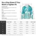 thumbnail image 5 of Gaeub Teal Turquoise 1 Men's and Women's UPF 50+ Long-Sleeved Sun Protection Clothing, Fishing Shirt Long Sleeve Zip-Medium, 5 of 7