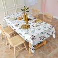 thumbnail image 2 of White Cow Milk Cloud Pattern Rectangle Tablecloth 60"x102",Waterproof Polyester Rectangle Table Cloth, Wipeable Spillproof Polyester Tablecloth for Dining, Camping, Indoor and Outdoor, 2 of 6