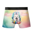 thumbnail image 2 of Happy Easter Samoyed with Bunny Ear Headband and Flowers All Over Print Boxer Briefs Underwear for Men Dad Siberian Sammy Dog Lover - 13001, 2 of 6