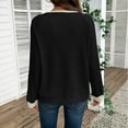 thumbnail image 5 of Women's Color Blocked Shirts Faux Two-Piece Outfits Splice Shirts Tops Long Sleeve V Neck Tees Regular Fit Clothes Casual Dressy Clothes, 5 of 6