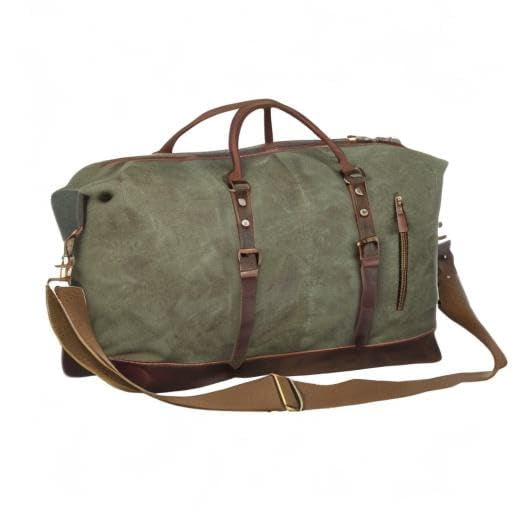 S-ZONE Duffle Bag for Travel Canvas Duffel Bag Carry on Weekender Bag for Men