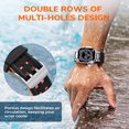 thumbnail image 4 of AIYOCK Compatible with Apple Watch Ultra2/Ultra Band 49mm 46mm 45mm 44mm for Men Women, Waterproof Silicone Watch Band for iWatch Series 10/9/8/7/6/5/4, 4 of 8