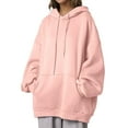 thumbnail image 2 of Womens Hoodies Pullover Fleece Sweatshirts Long Sleeve Hoodie With Front Pocket, 2 of 4