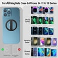 thumbnail image 2 of Compatible with Magsafe Phone Ring Kickstand,Magnetic Aluminum Metal Removable Ring Holder Wireless Charger Lightweight Magnetic Phone Grip Stand for iPhone 14/13/12 Mini,Plus,Pro,Pro Max Black, 2 of 12