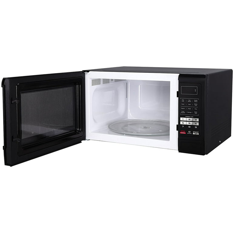 COMMERCIAL CHEF 1.6 Cubic Foot Microwave with 10 Power Levels, Small  Microwave with Pull Handle Child Safety Lock, 1100 Watt Microwave with  Digital