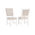 thumbnail image 3 of Vilo Home Brookhaven Parsons Dining Chair in White/Beige Linen Fabric (Set of 2), 3 of 5