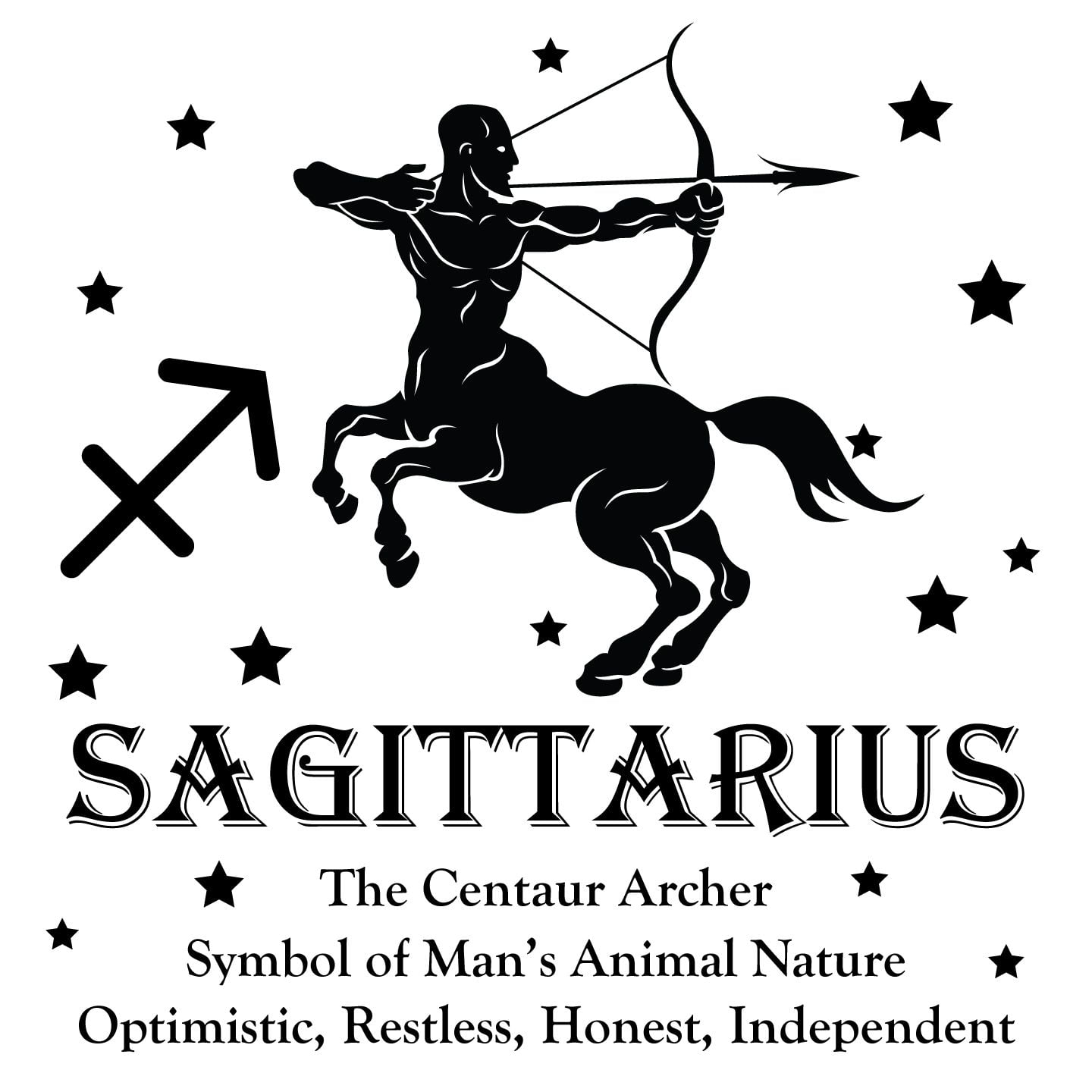 Sagittarius Archer Metal Wall Art Home Decor 