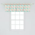thumbnail image 2 of Ambesonne Oriental Window Valance, Ornamental Fish Pattern with Rich Curls Fantasy Medieval Artwork, Curtain Valance for Kitchen Bedroom Decor with Rod Pocket, 54" X 18", Turquoise Peach, 2 of 3