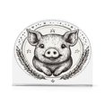 thumbnail image 2 of Haosy Napkin Holder for Table Acrylic Kitchen Paper Tissue Dispenser, Lovely Pig with Wheat, 2 of 9