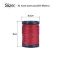 thumbnail image 2 of 0.6mm Polyester Sewing Thread 82 Yards Extra Strong Upholstery Thread Lightly Wax String Dark Red, 2 of 5